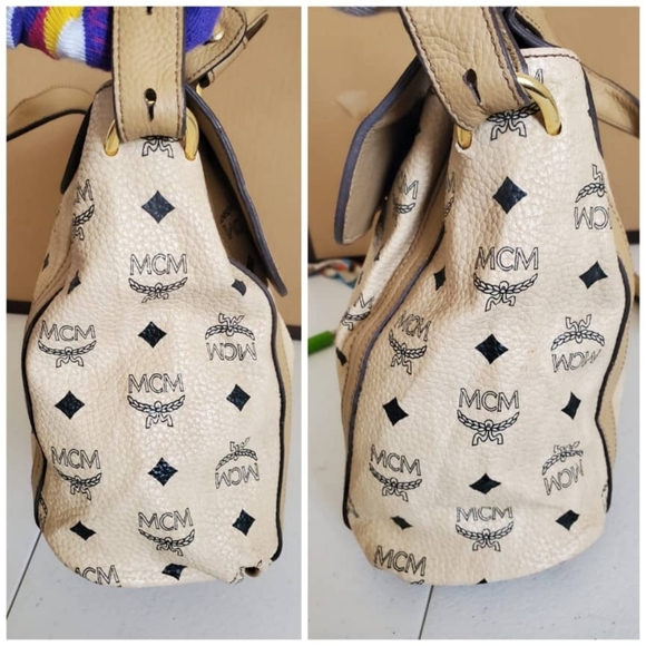 MCM VISETOS Cream 2way Shoulder Bag - Picture 4 of 13